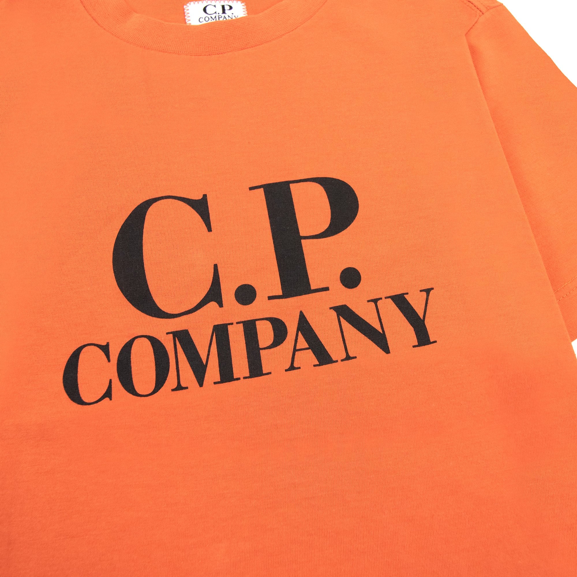 Cp Company Undersixteen Chest Logo Back Goggle T-shirt Harvest Pumpkin 439
