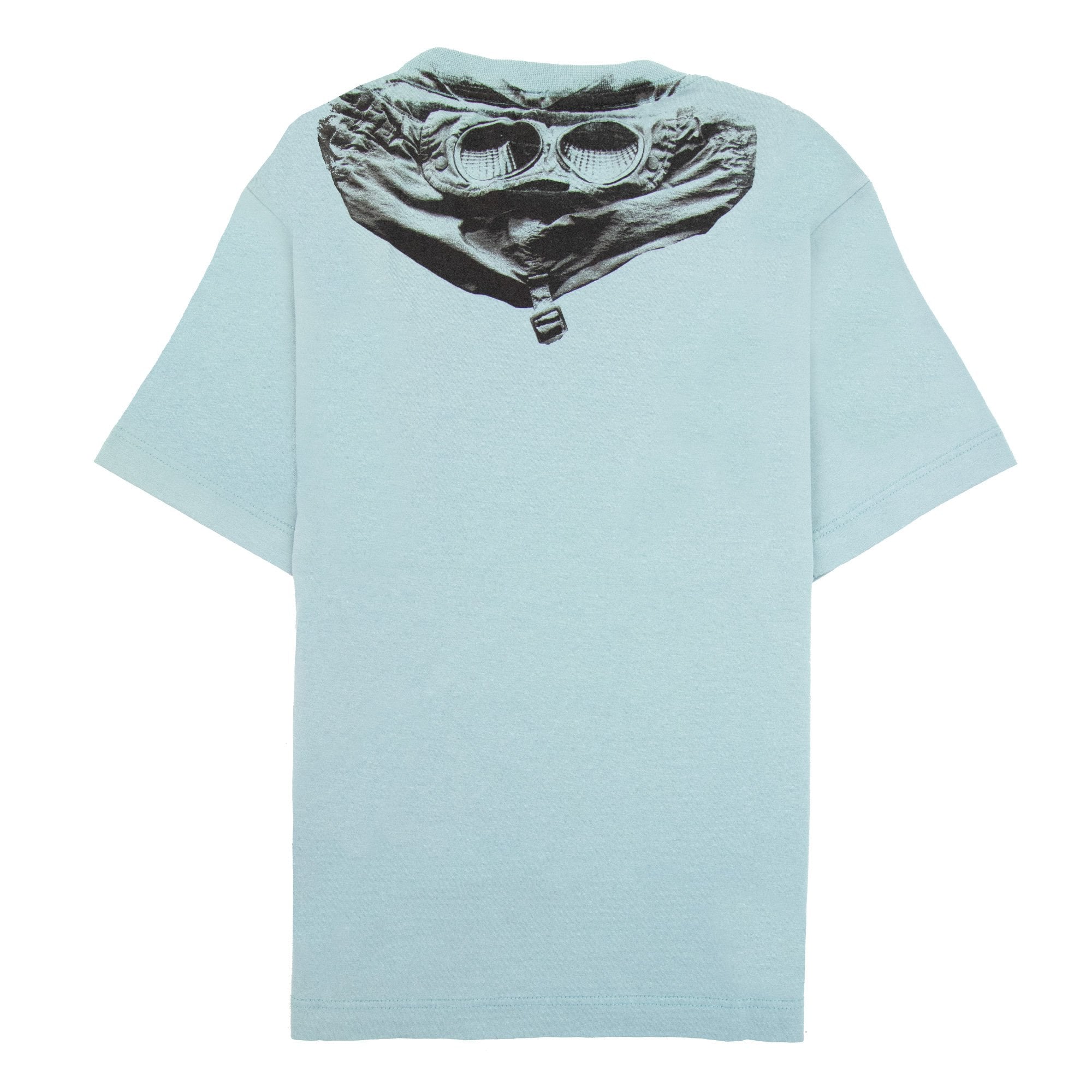 Cp Company Undersixteen Chest Logo Back Goggle T-shirt Mineral Blue 811