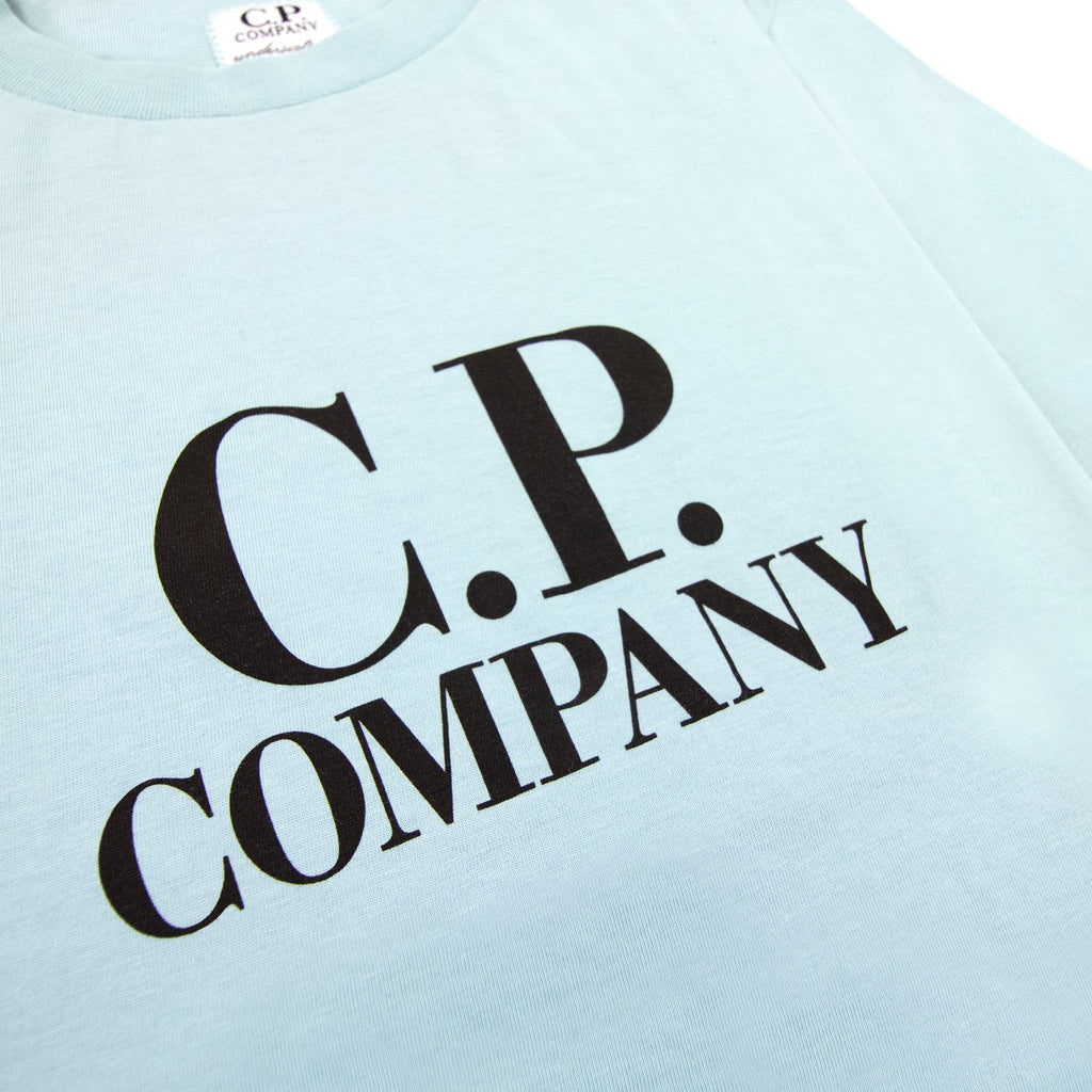 Cp Company Undersixteen Chest Logo Back Goggle T-shirt Mineral Blue 811