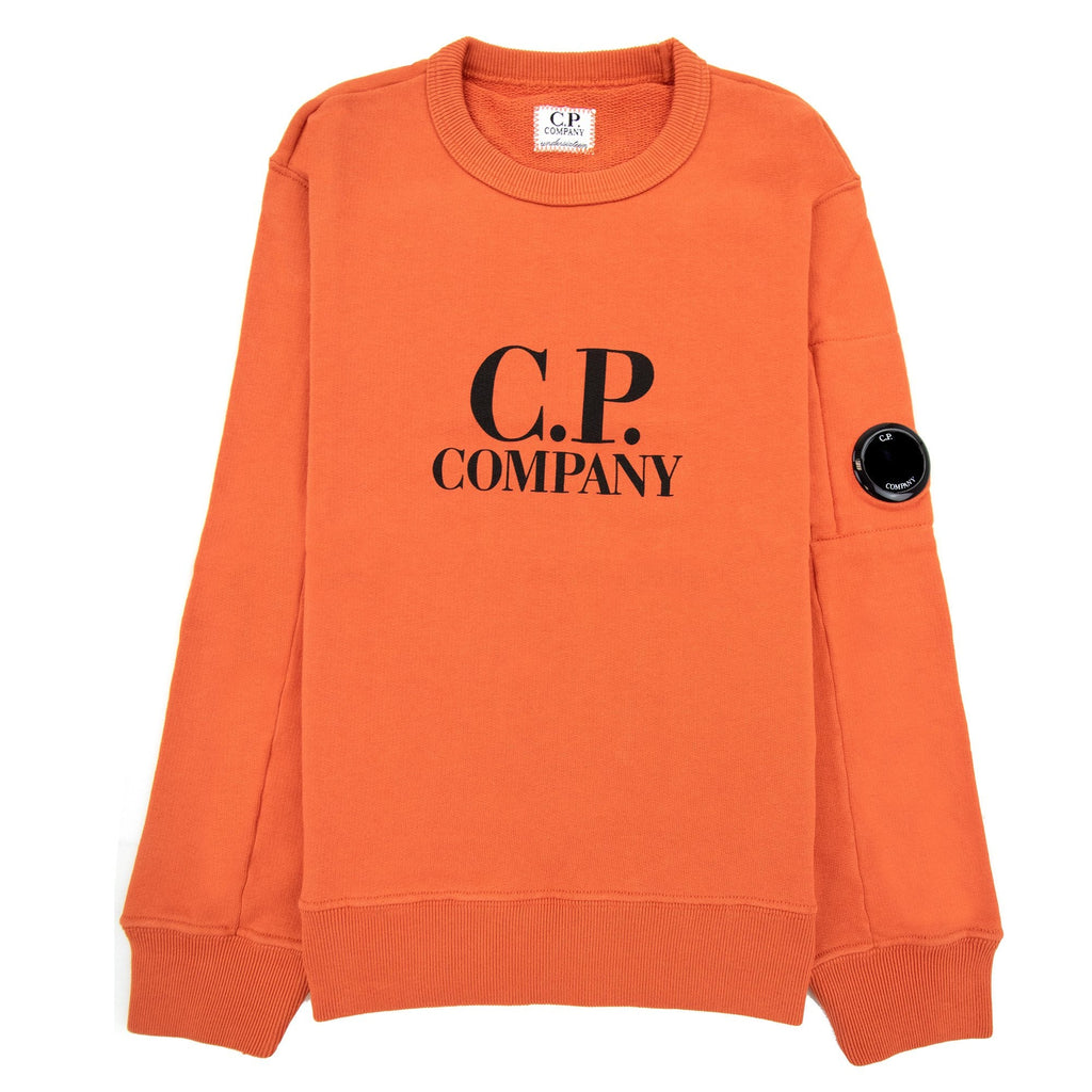 Cp Company Undersixteen Basic Lens Crewneck Sweatshirt Harvest Pumpkin 439