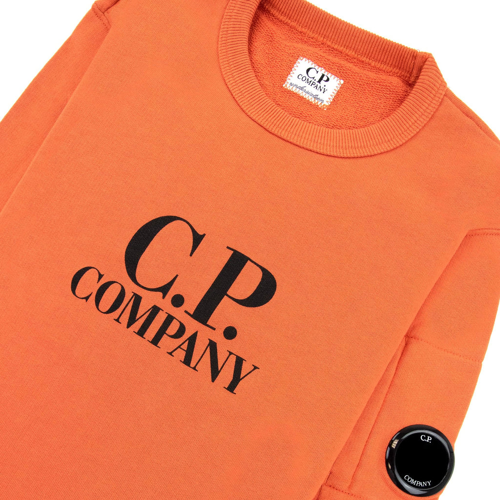 Cp Company Undersixteen Basic Lens Crewneck Sweatshirt Harvest Pumpkin 439