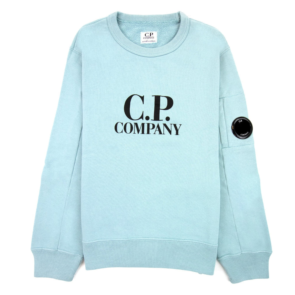 Cp Company Undersixteen Basic Lens Crewneck Sweatshirt Mineral Blue 811