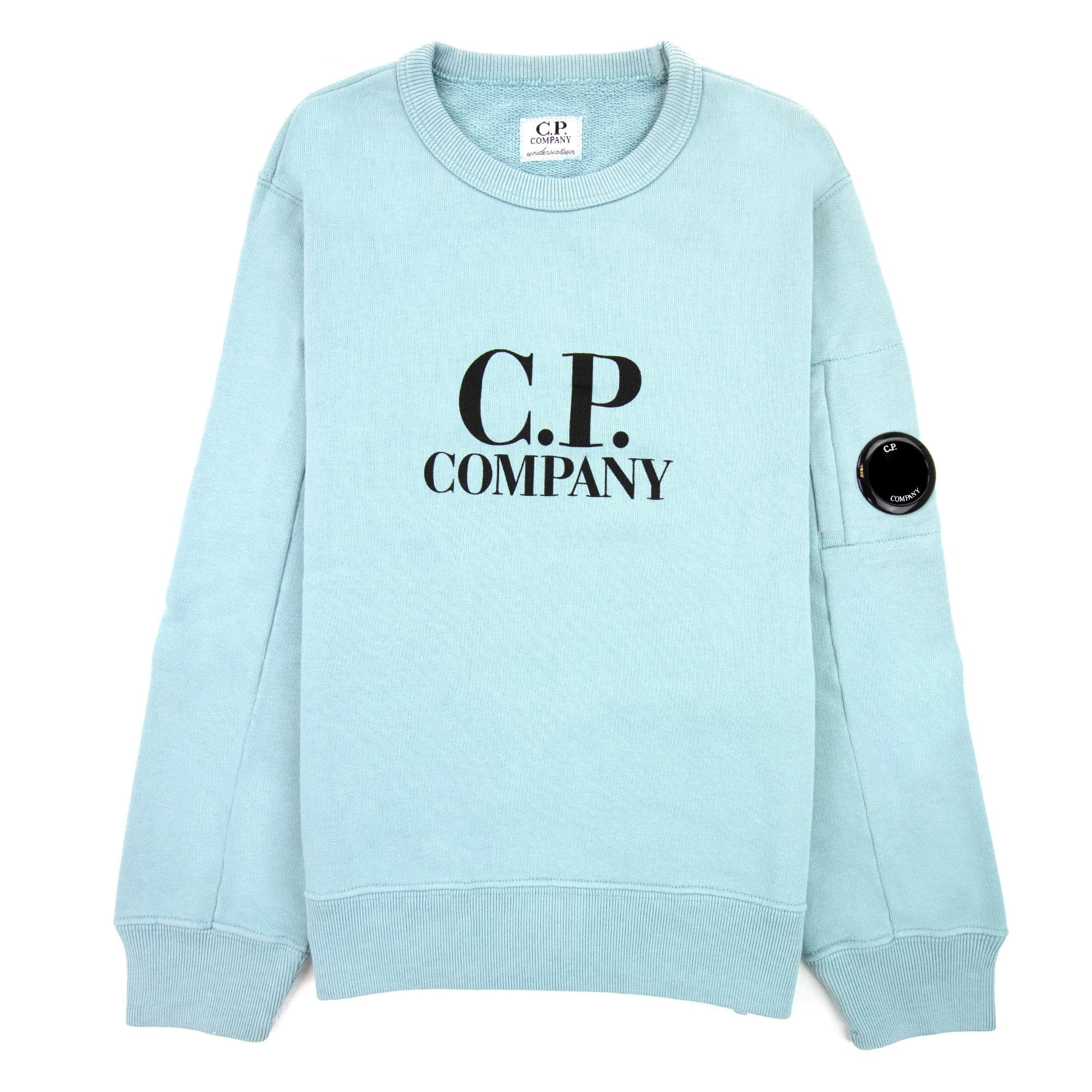 Cp Company Undersixteen Basic Lens Crewneck Sweatshirt Mineral Blue 811