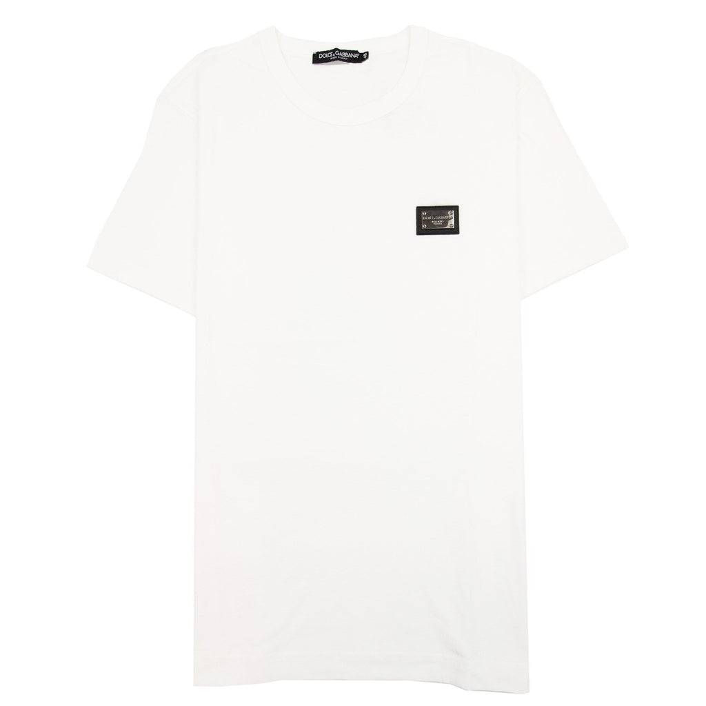 Dolce & Gabbana Branded Tag Cotton T Shirt White W0800