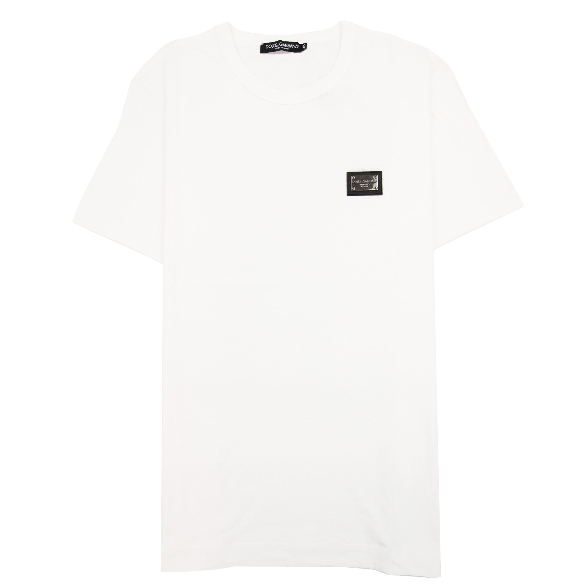 Dolce & Gabbana Branded Tag Cotton T Shirt White W0800