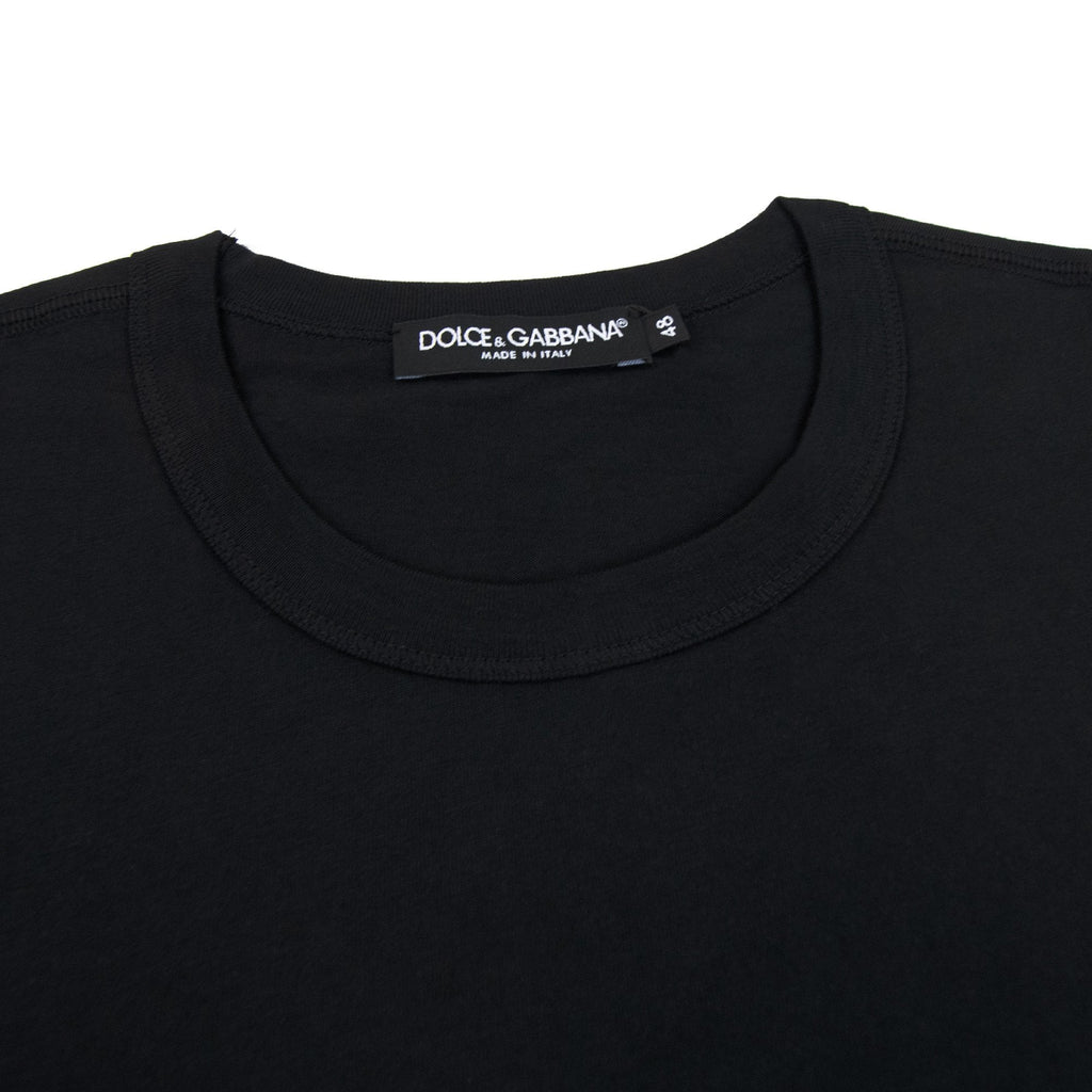 Dolce & Gabbana Branded Tag Cotton T Shirt Black N0000