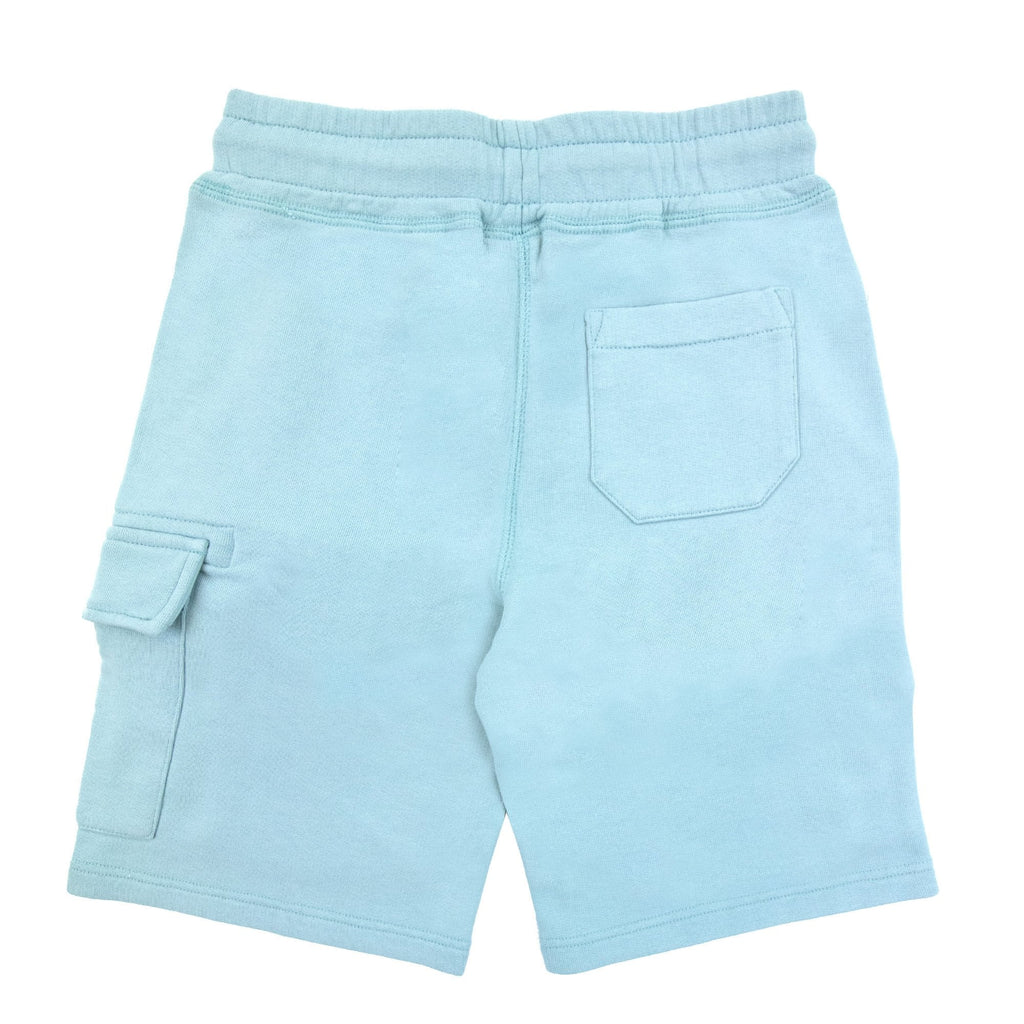 Cp Company Undersixteen Grey Lens Logo Bermuda Shorts Mineral Blue 811