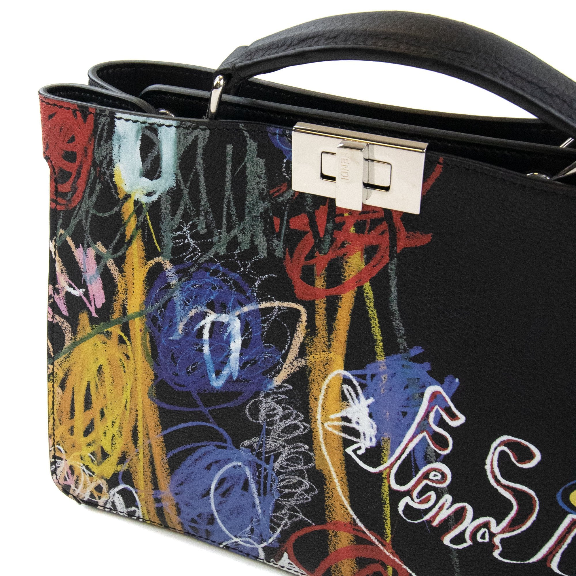 Fendi Peekaboo Top Handle Bag Black