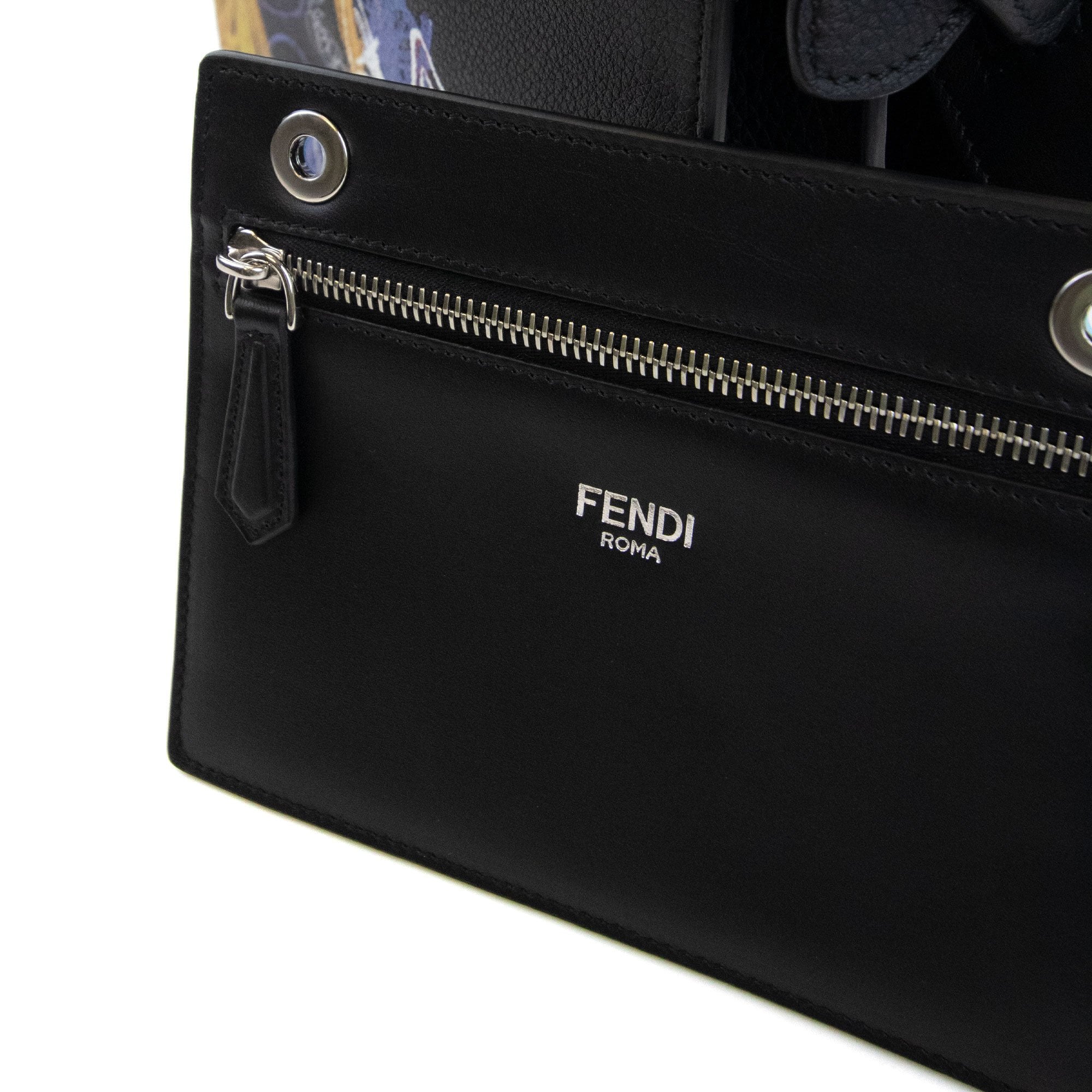 Fendi Peekaboo Top Handle Bag Black