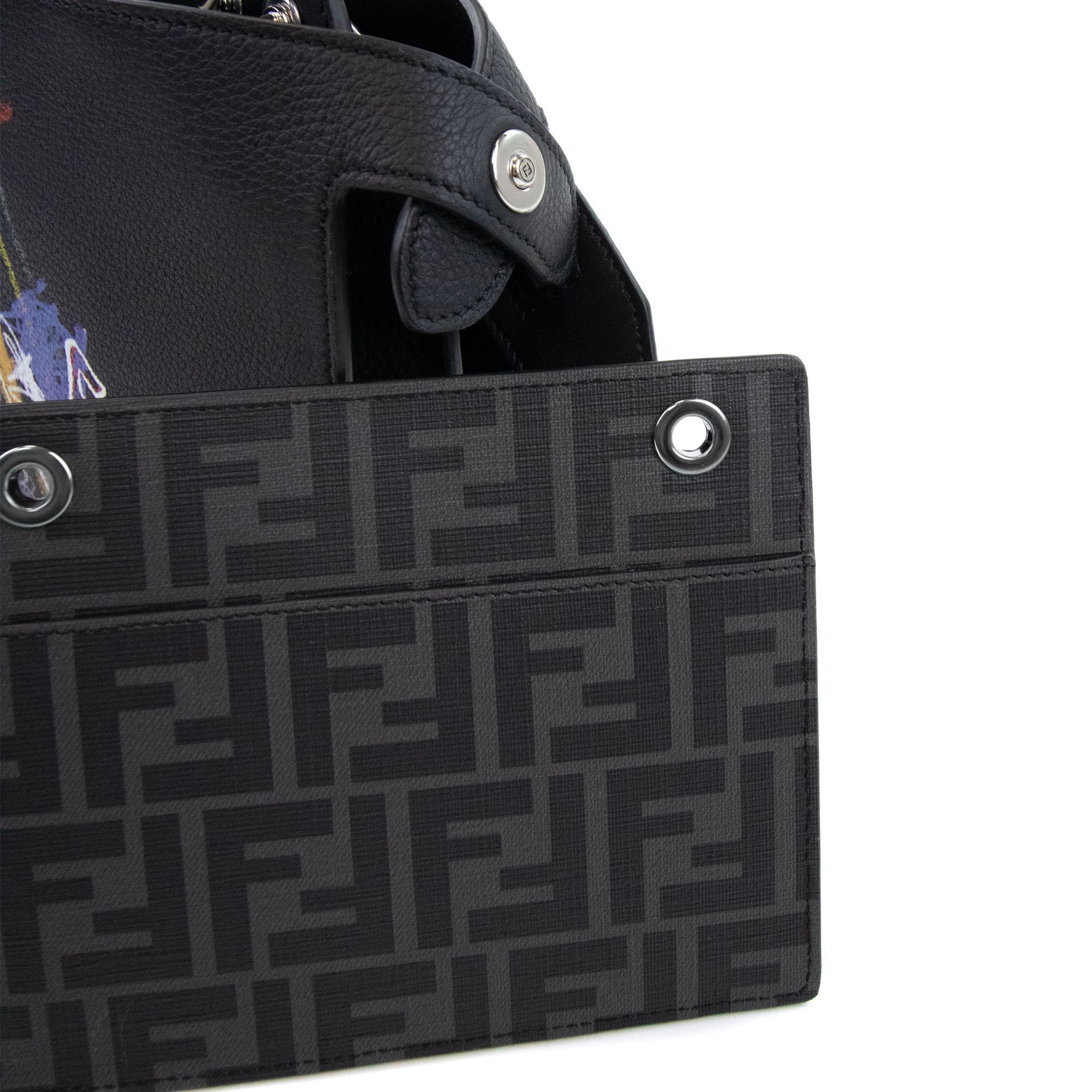 Fendi Peekaboo Top Handle Bag Black