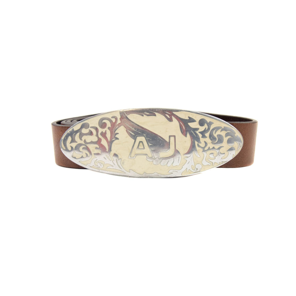Armani Jeans Aj Logo Buckle Belt Moro