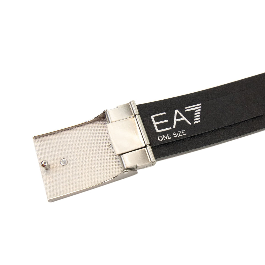 Ea7 Reversible Brushed Leather Belt Anthracite Black
