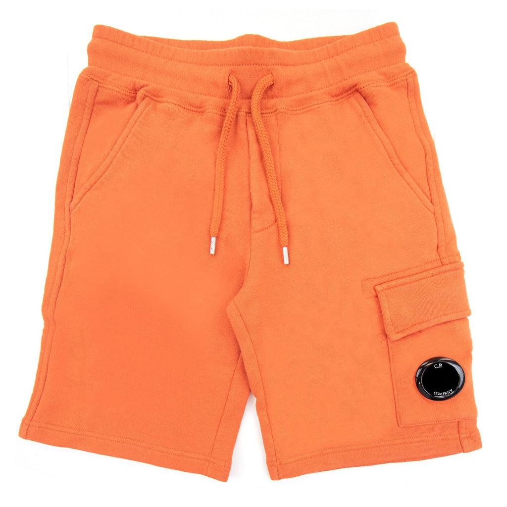 Cp Company Undersixteen Grey Lens Logo Bermuda Shorts Harvest Pumpkin 439