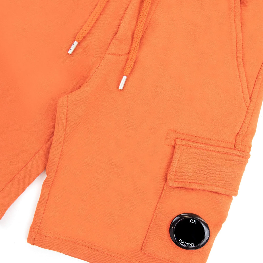 Cp Company Undersixteen Grey Lens Logo Bermuda Shorts Harvest Pumpkin 439