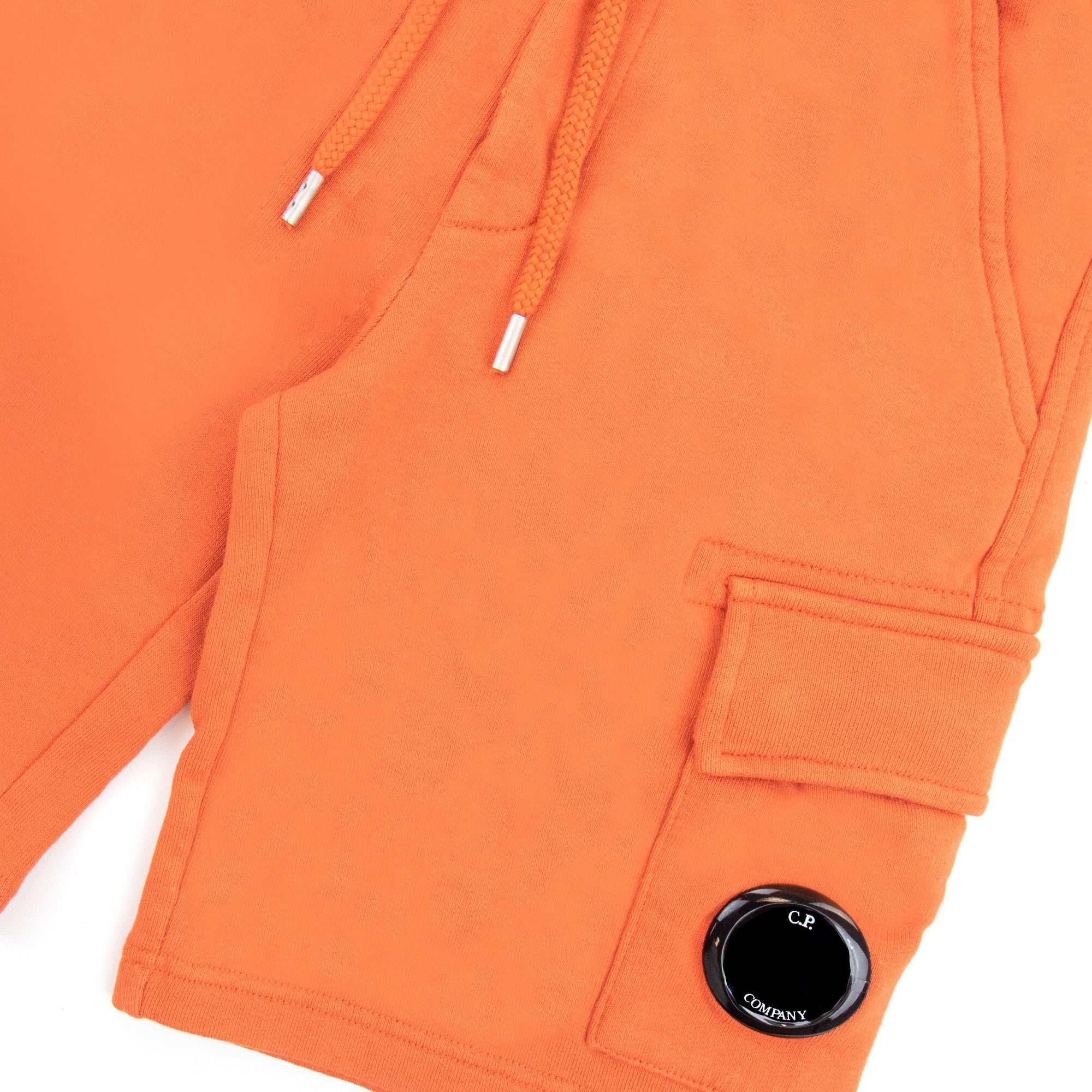 Cp Company Undersixteen Grey Lens Logo Bermuda Shorts Harvest Pumpkin 439