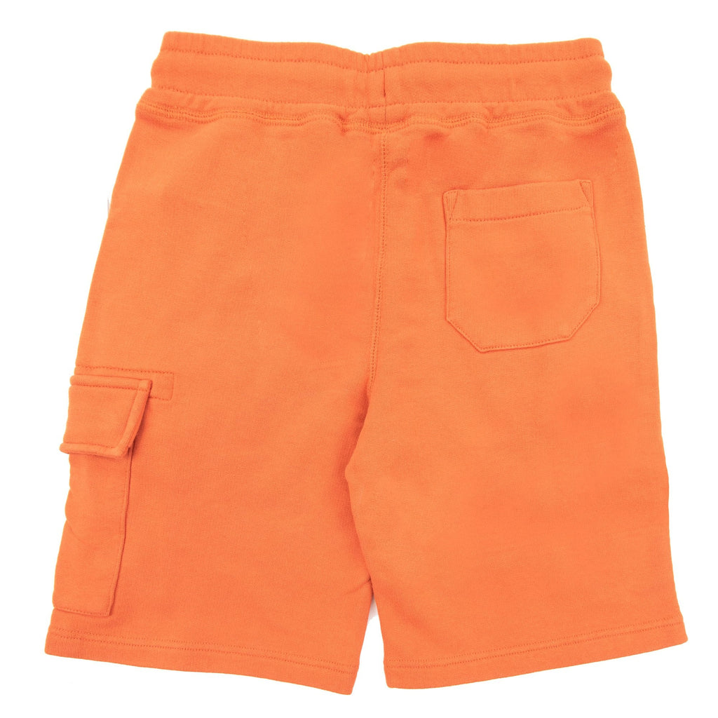 Cp Company Undersixteen Grey Lens Logo Bermuda Shorts Harvest Pumpkin 439