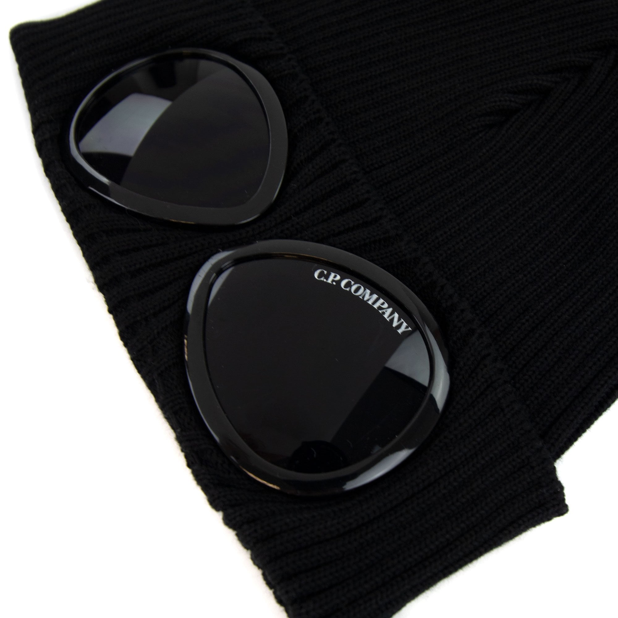 Cp Company Undersixteen Knitted Goggle Hat Black 999