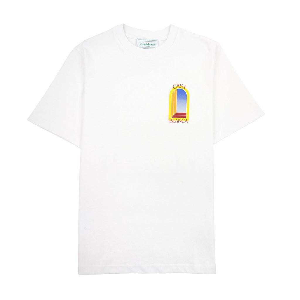 Casablanca L Arche De Nuit Printed T Shirt White 001