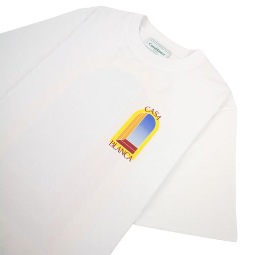 Casablanca L Arche De Nuit Printed T Shirt White 001