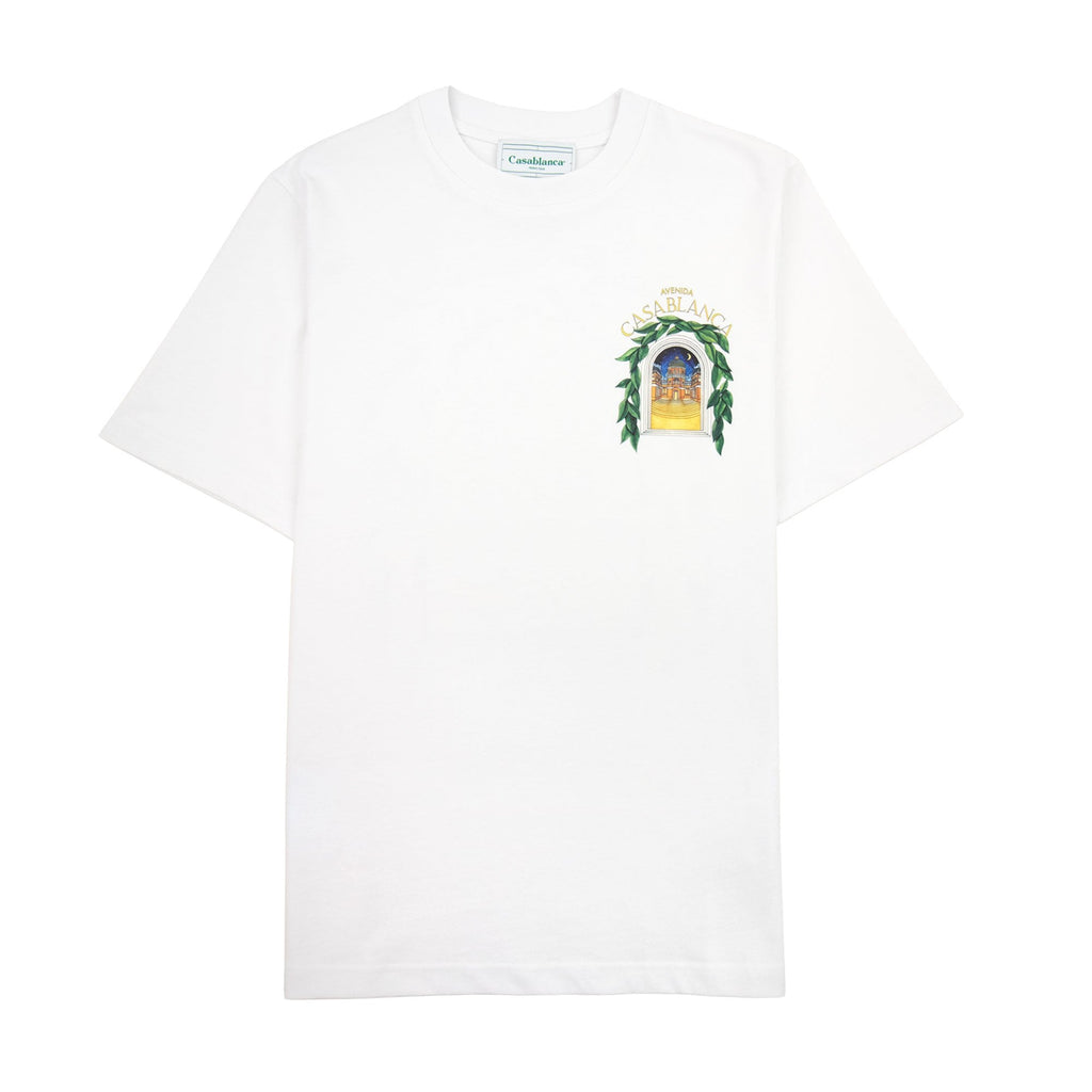 Casablanca Avenida Printed T Shirt White