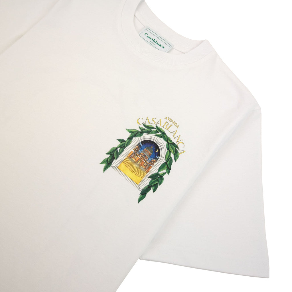 Casablanca Avenida Printed T Shirt White