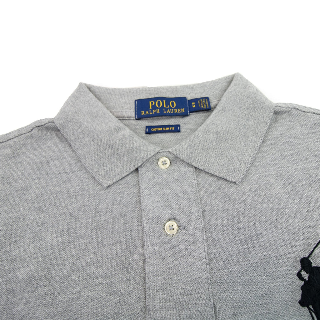 Polo Ralph Lauren Big Pony Custom Slim Fit Polo Heather Grey