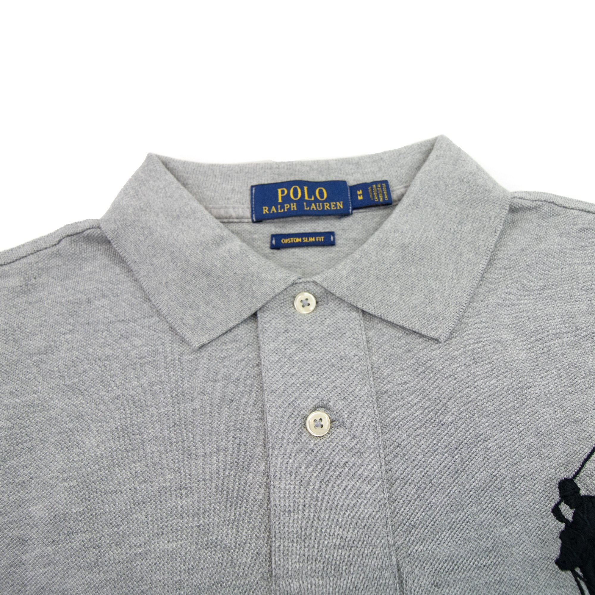 Polo Ralph Lauren Big Pony Custom Slim Fit Polo Heather Grey
