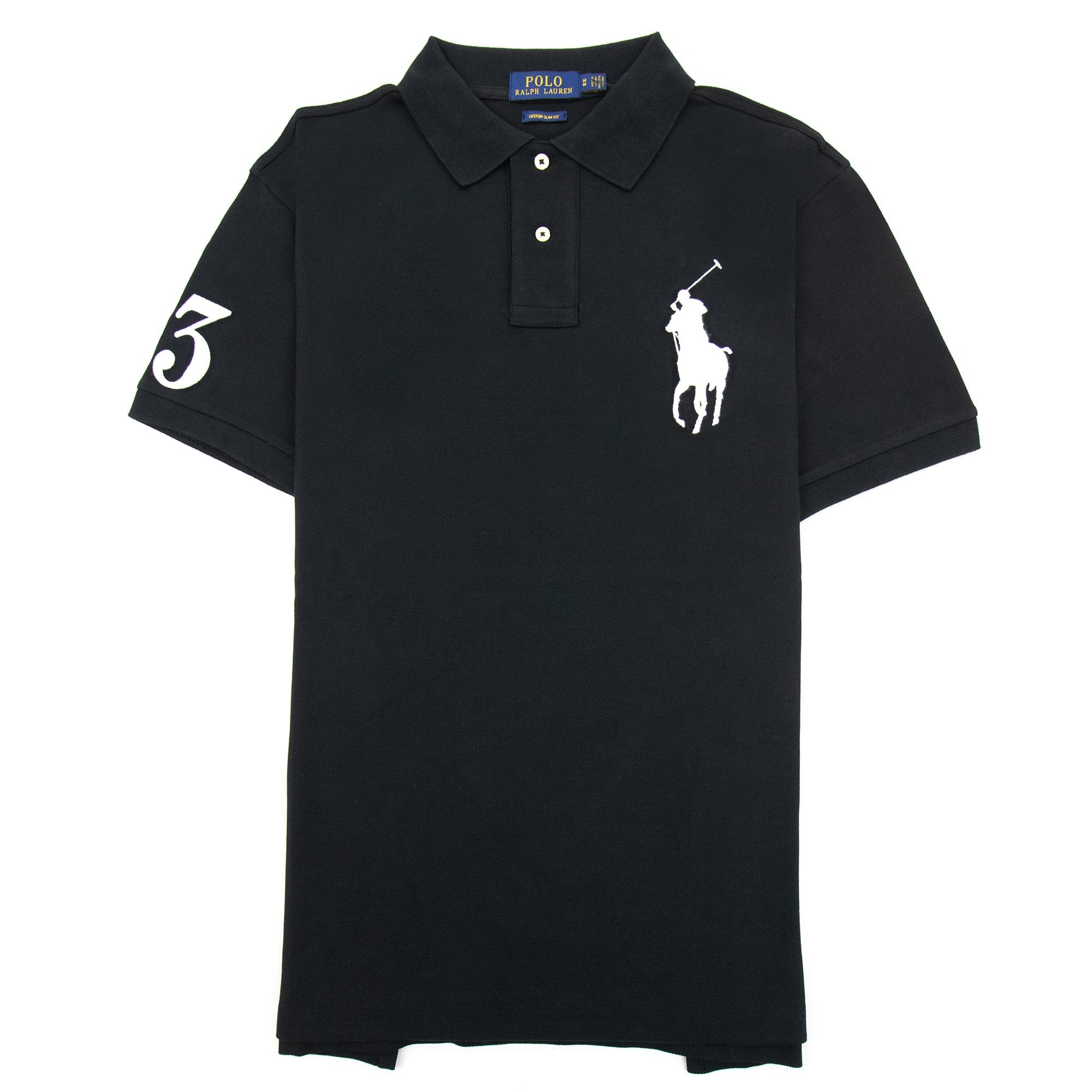 Polo Ralph Lauren Big Pony Custom Slim Fit Polo Black