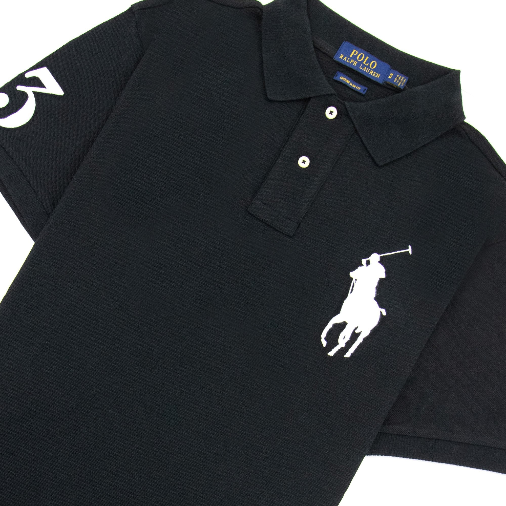 Polo Ralph Lauren Big Pony Custom Slim Fit Polo Black
