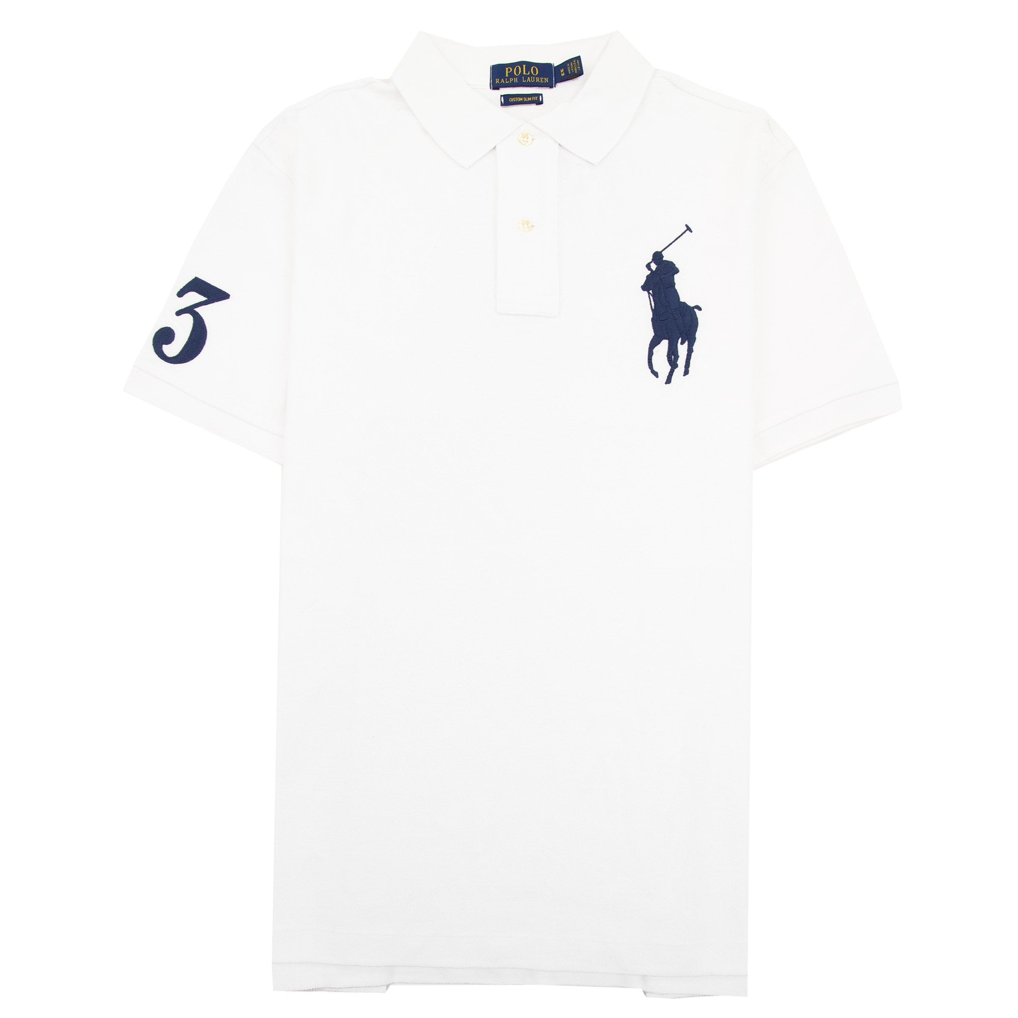 Polo Ralph Lauren Big Pony Custom Slim Fit Polo White