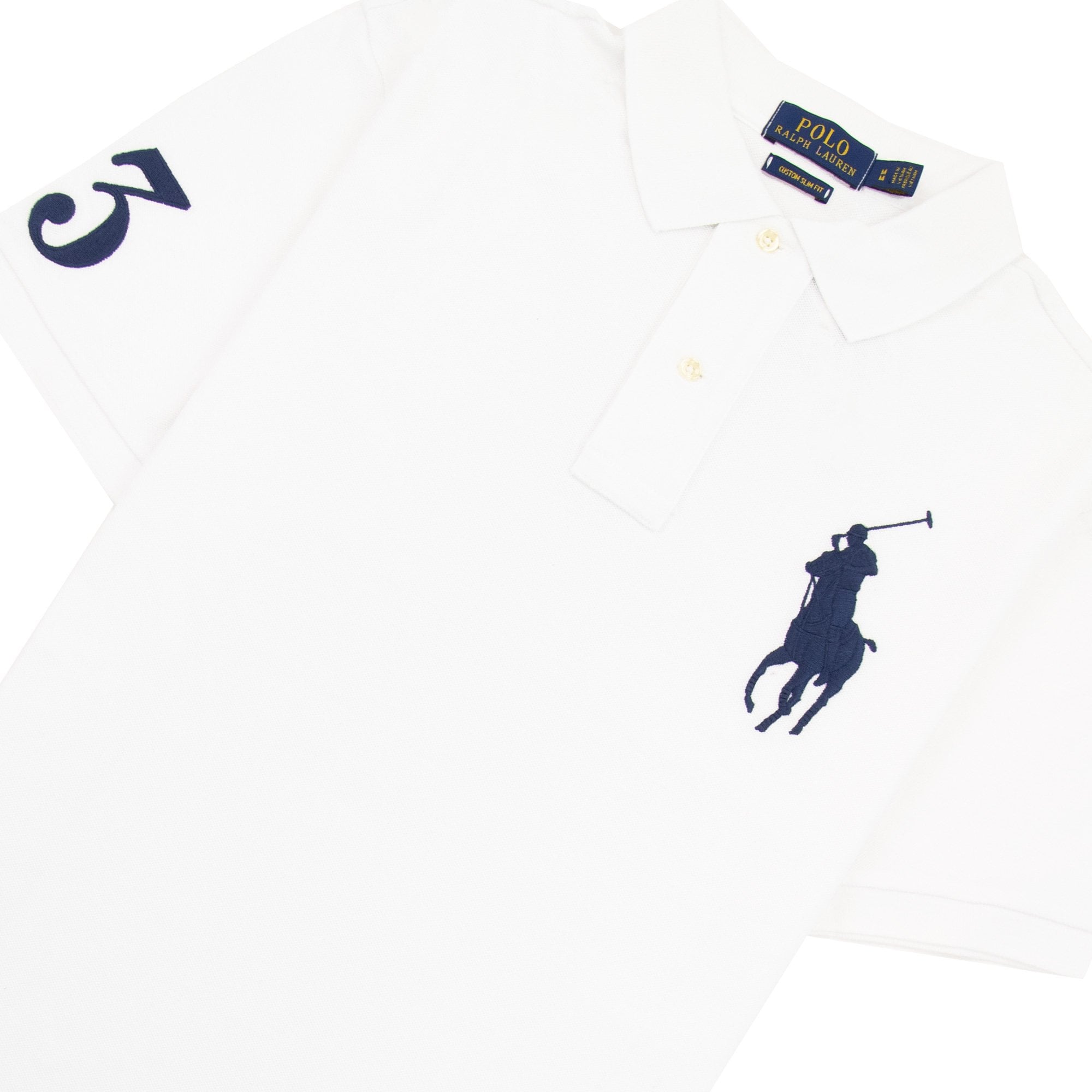 Polo Ralph Lauren Big Pony Custom Slim Fit Polo White | ONU – Onu