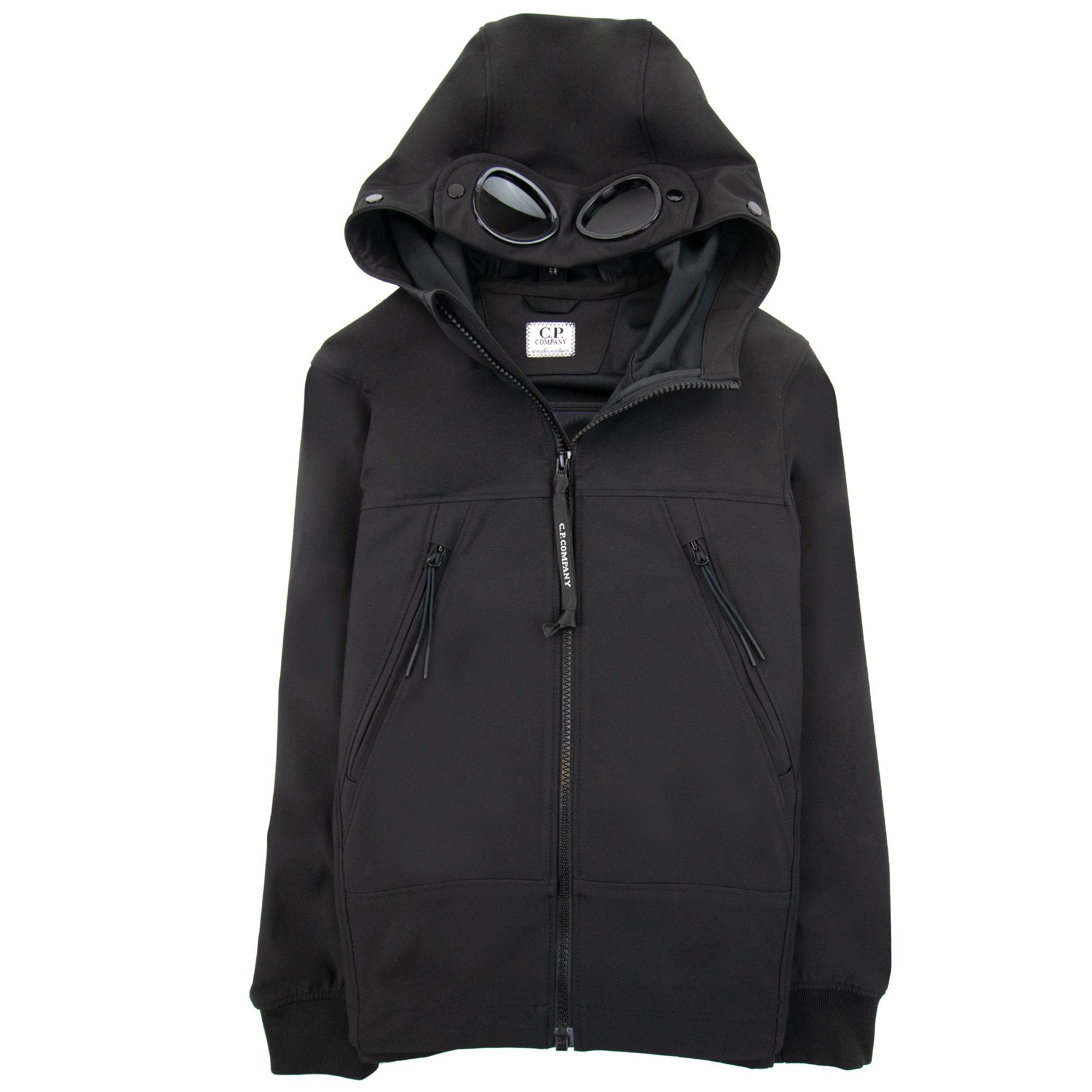 Cp Company Undersixteen Soft Shell Google Jacket Black