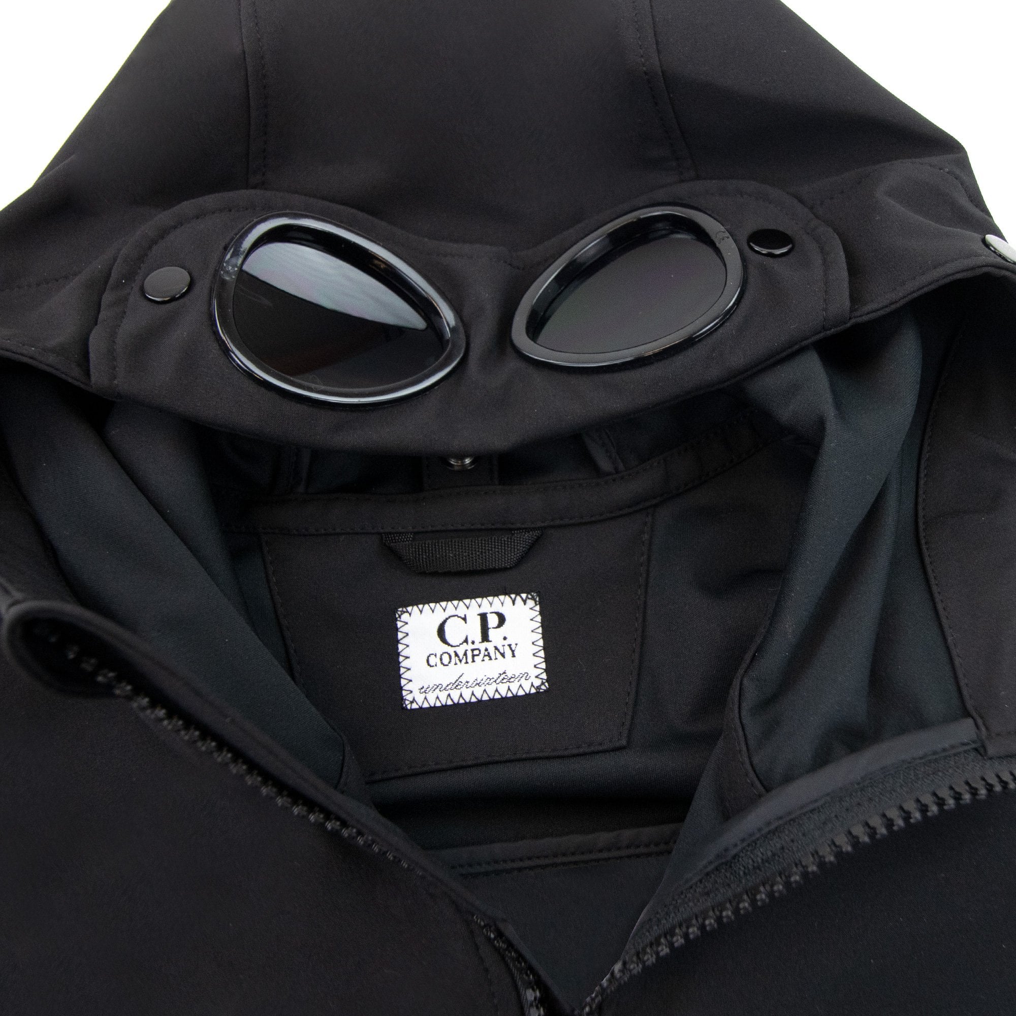 Cp Company Undersixteen Soft Shell Google Jacket Black