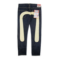Evisu Ecru Brushstroke Daicock Slim Fit Jean Dark Navy