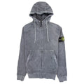 Stone Island 62190 Dust Zip Up Sweatshirt Dark Grey V2m35