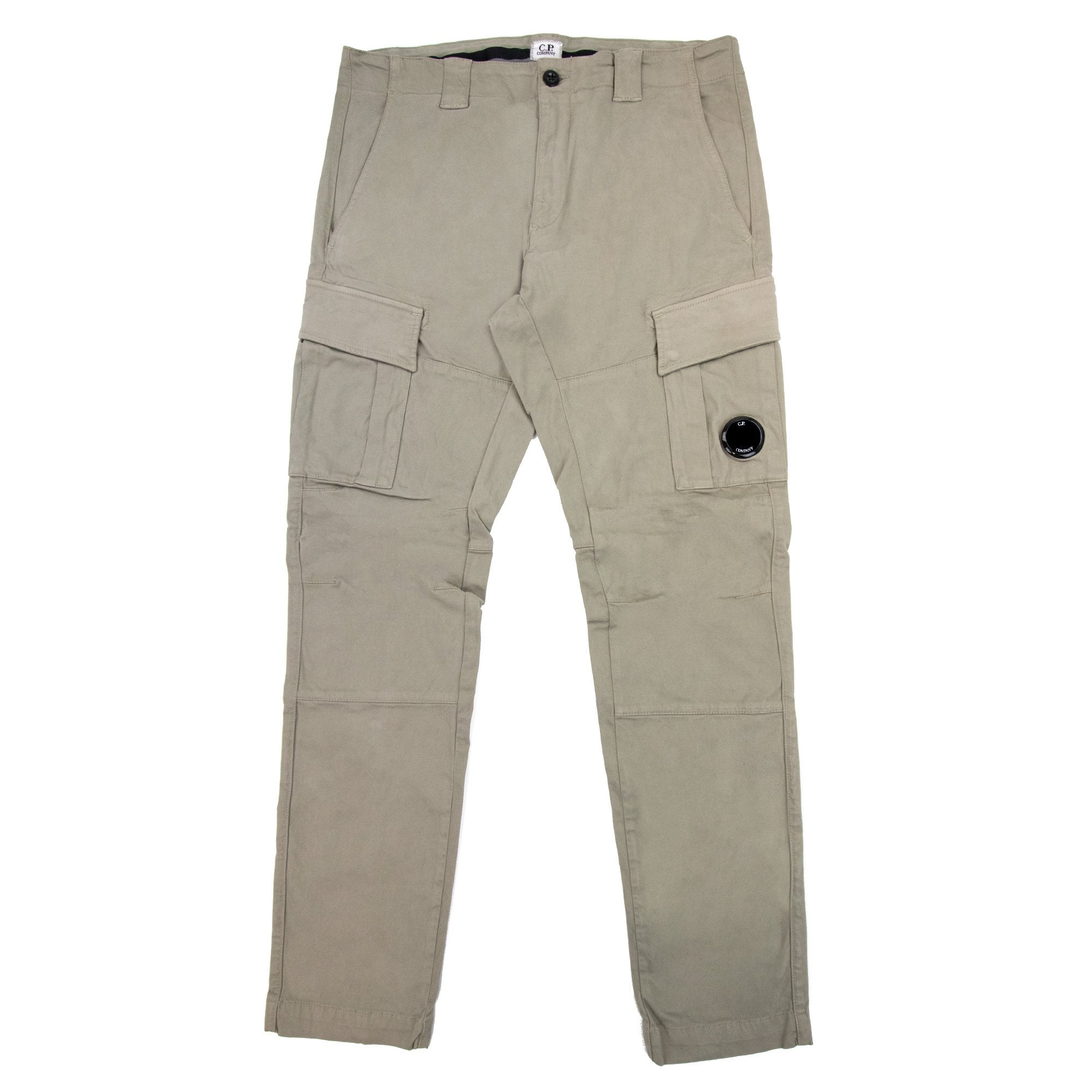 Cp Company Stretch Satin Gargo Pants Silver Sage 335