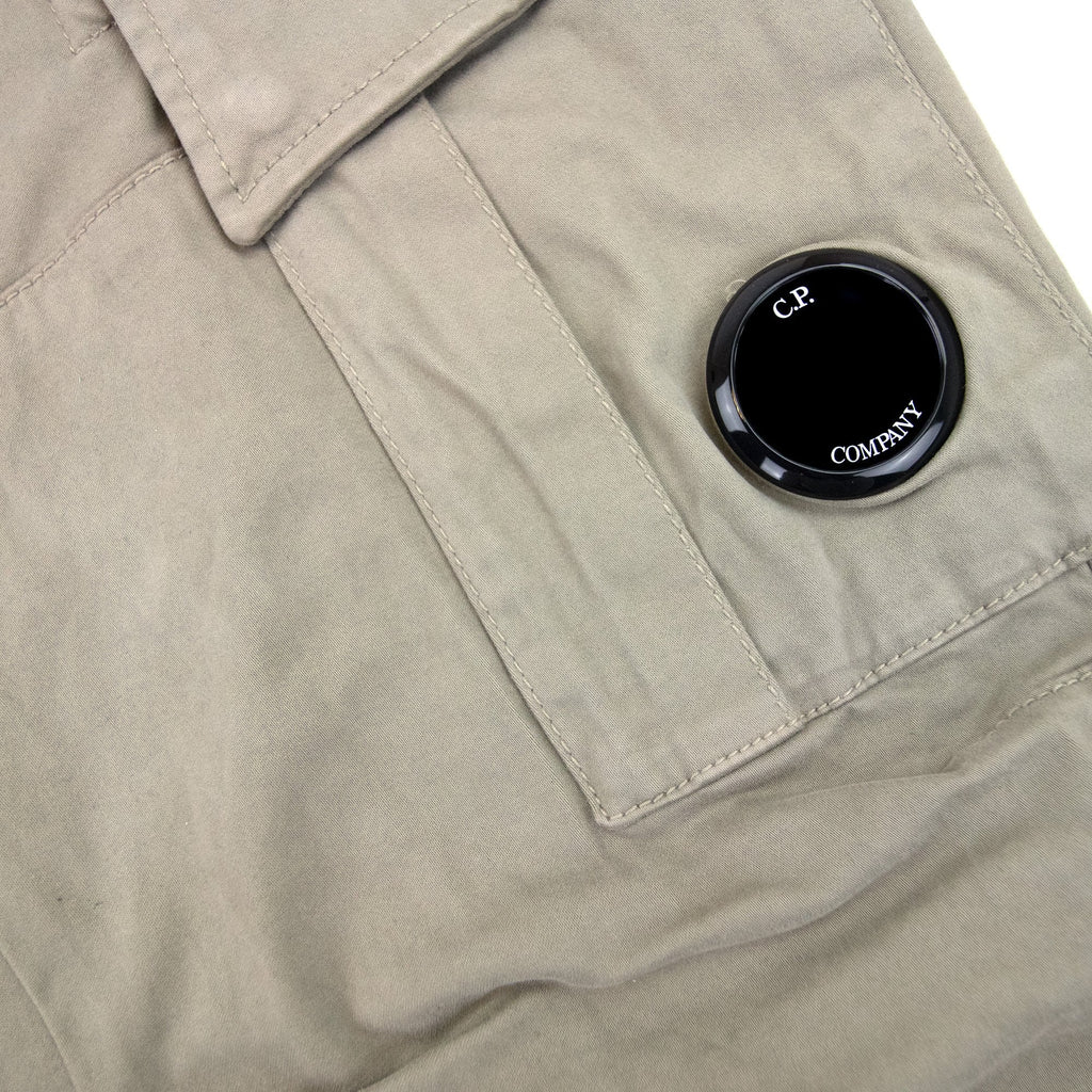 Cp Company Stretch Satin Gargo Pants Silver Sage 335