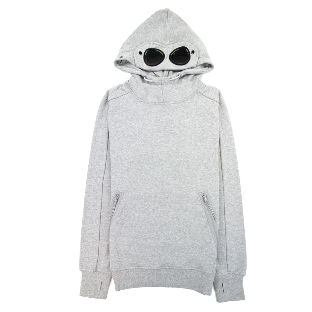Cp Company Diagonal Raised Fleece Hoodied Sweatshirt Grey M93