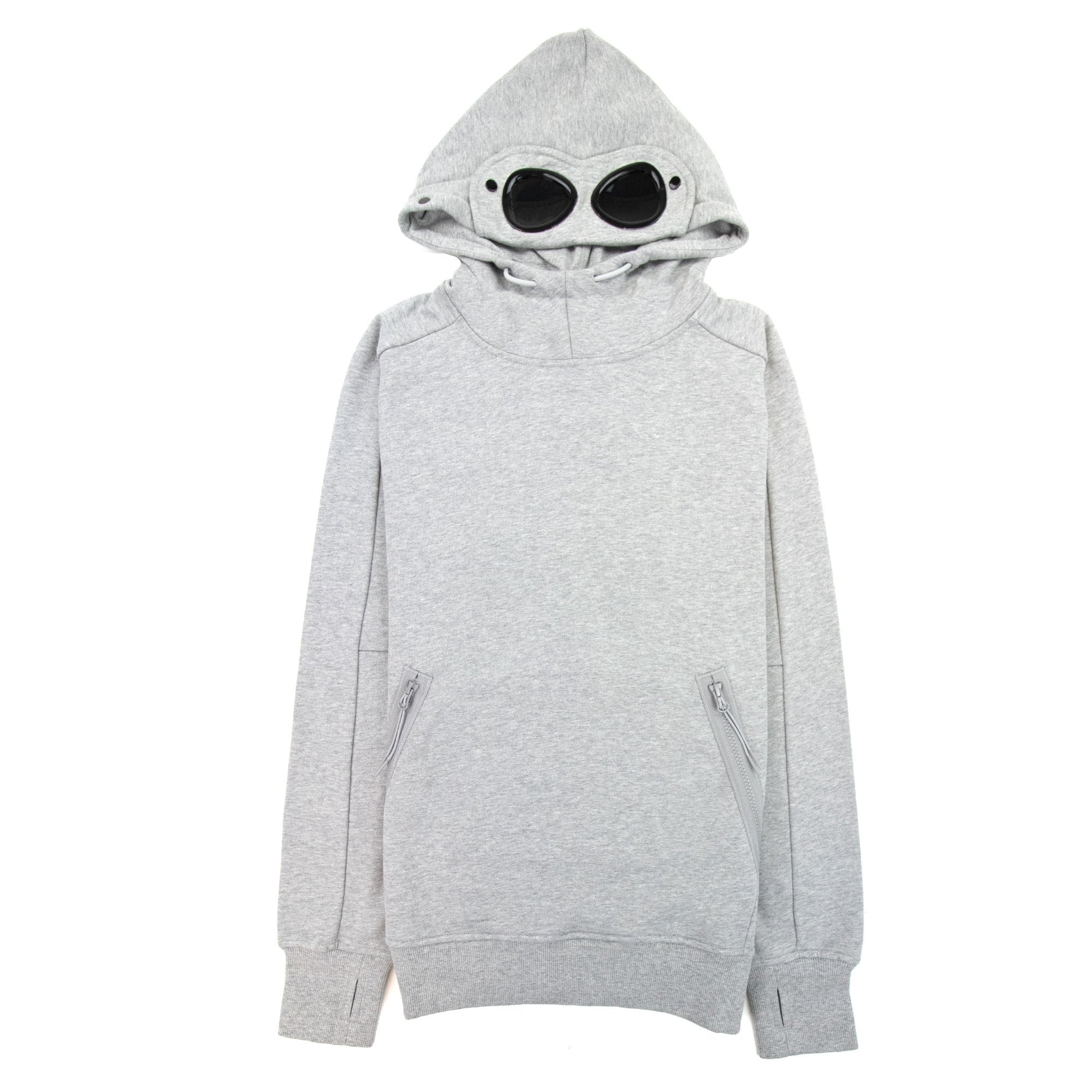 Cp Company Diagonal Raised Fleece Hoodied Sweatshirt Grey M93