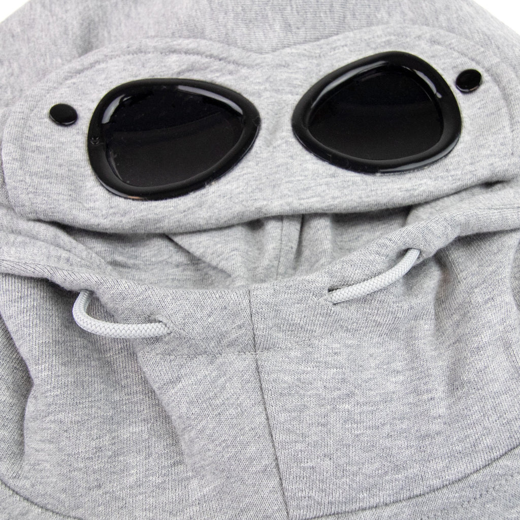Cp Company Diagonal Raised Fleece Hoodied Sweatshirt Grey M93