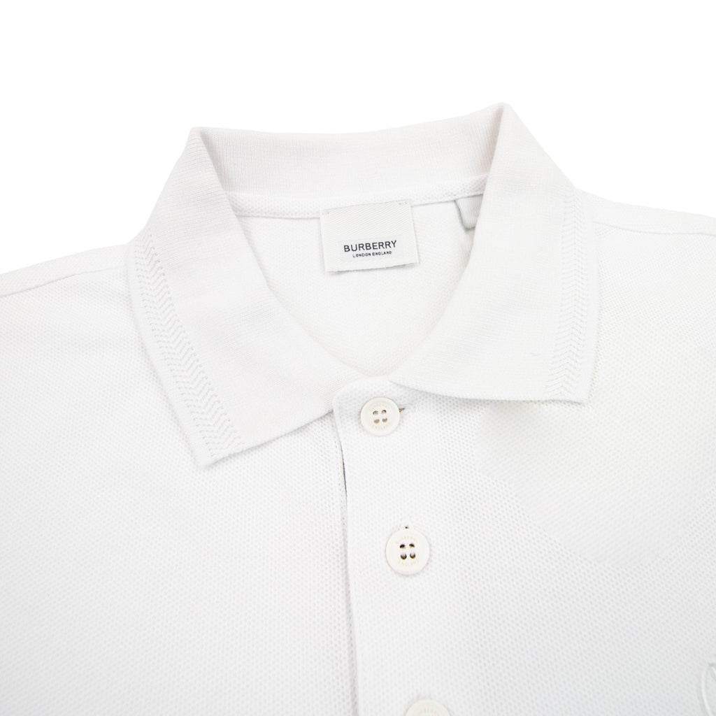 Burberry Manzoni Monogram Pique Polo White