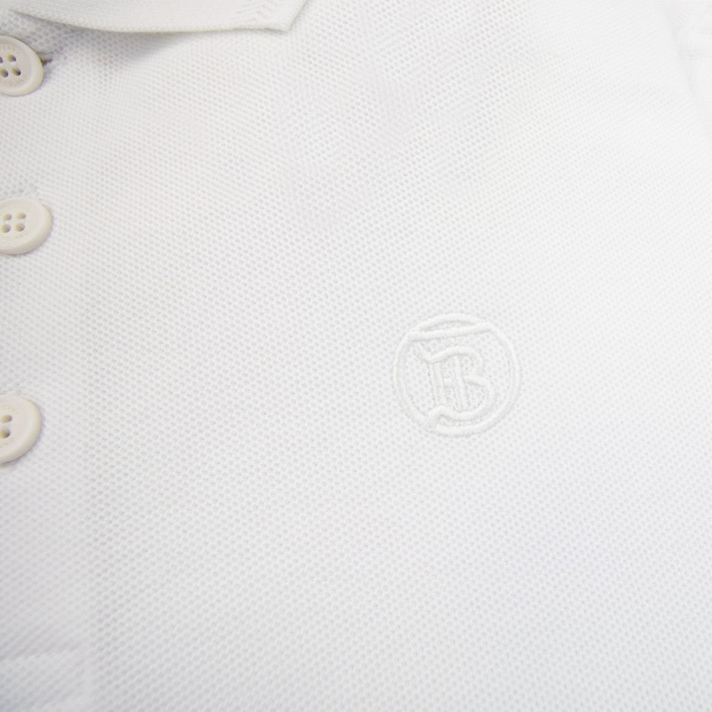 Burberry Manzoni Monogram Pique Polo White