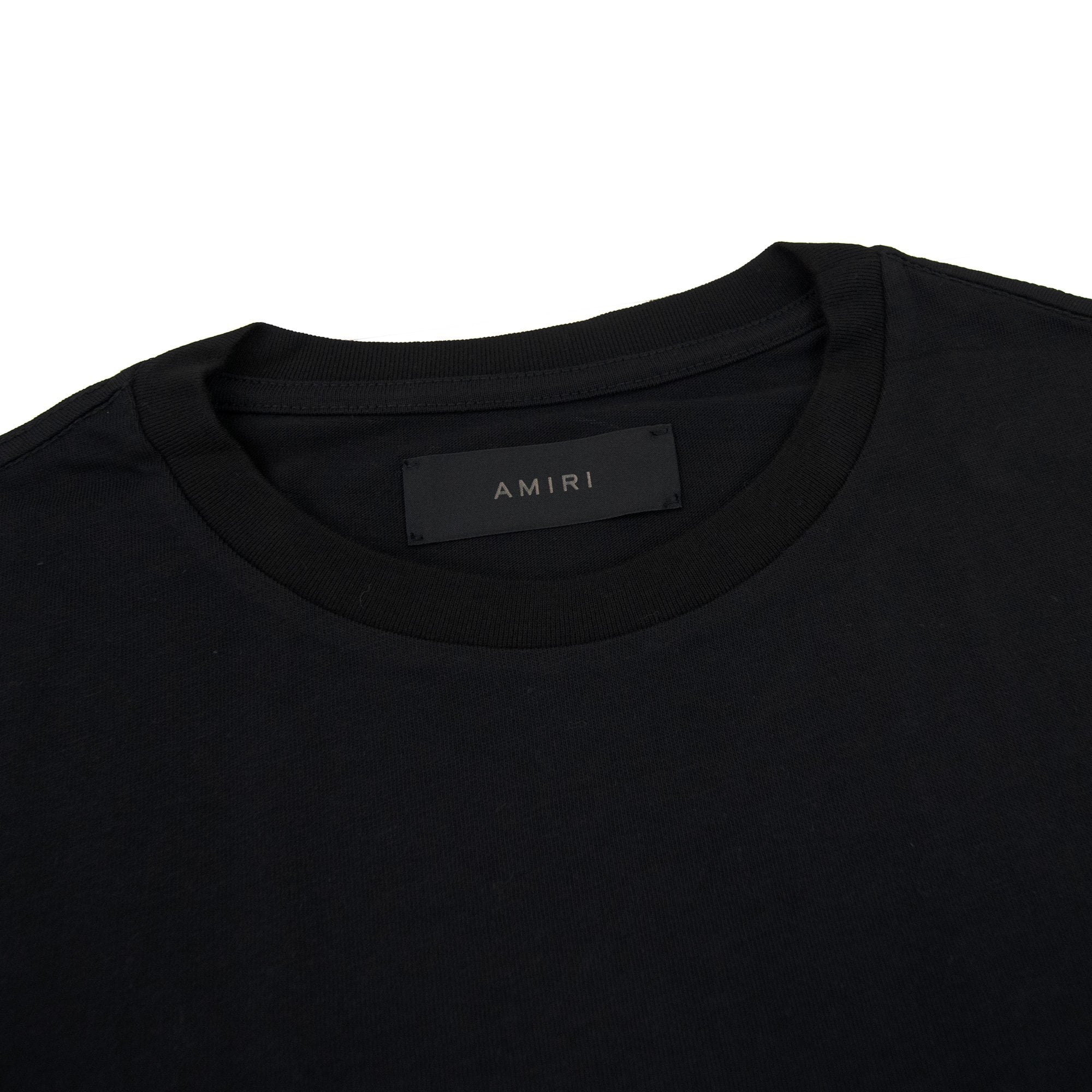 Amiri Floral Logo T Shirt Black