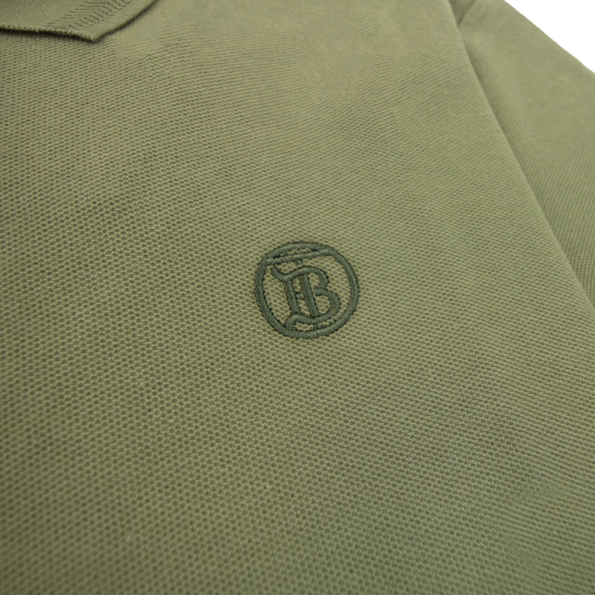 Burberry Manzoni Monogram Pique Polo Olive