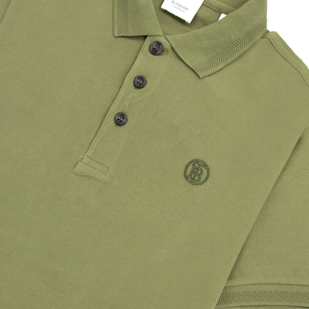 Burberry Manzoni Monogram Pique Polo Olive