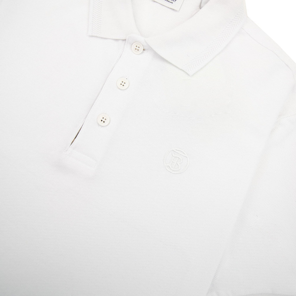 Burberry Manzoni Monogram Pique Polo White