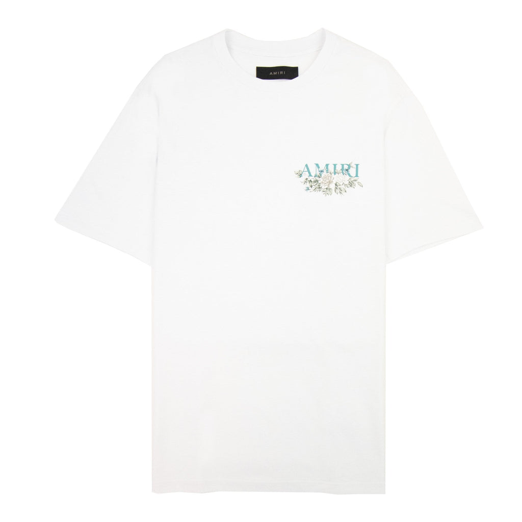 Amiri Floral Logo T Shirt White