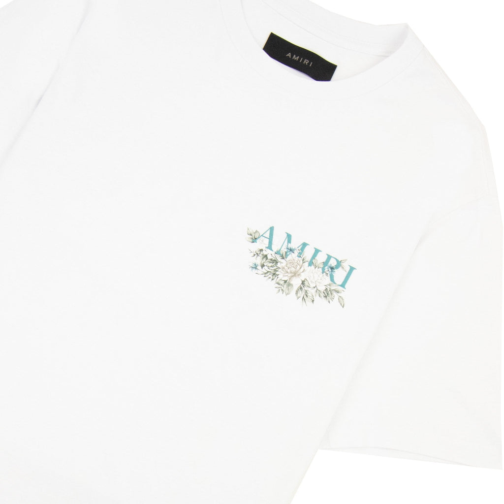 Amiri Floral Logo T Shirt White