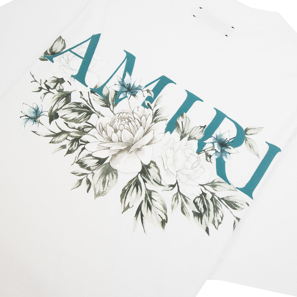Amiri Floral Logo T Shirt White