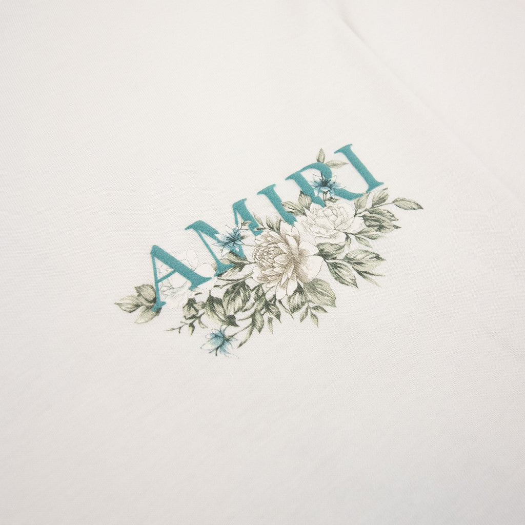 Amiri Floral Logo T Shirt White